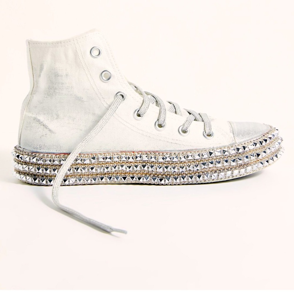 NWT free people- Cruise studded high top sneakers